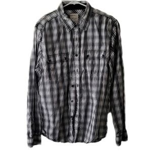 Life after Denim Gray Check Shirt Small